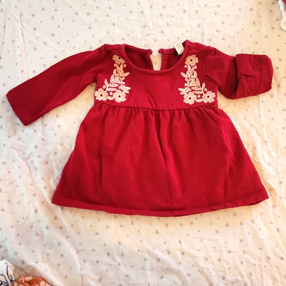 Long sleeve embroidered dress